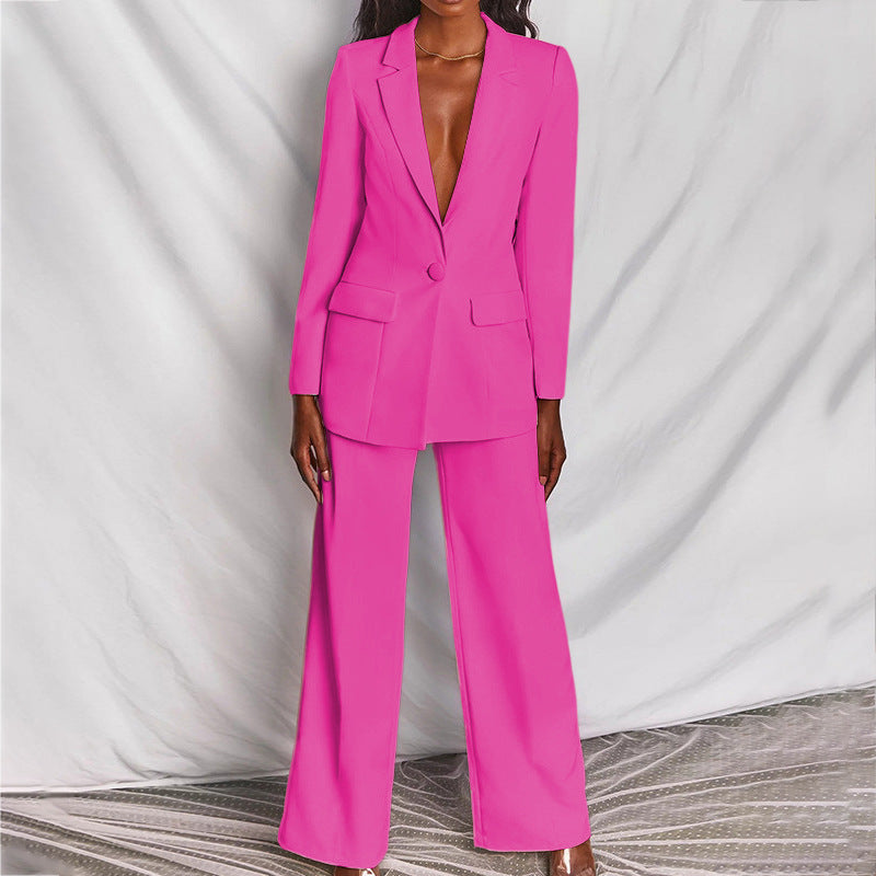 NOUVEAU RICHE Blazer Set Aus Hochwertigem Stoff In Saisonfarben Vielseitig Rosa