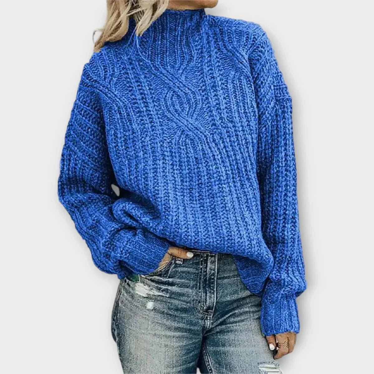 Parsha | Damen Pullover | Strukturiertes Zopfmuster mit Rippbesatz