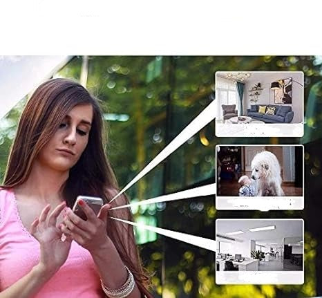 NOUVEAU RICHE Kabellose 1080P Mini-WLAN-Überwachungskamera – Überwachungskamera Innen & Aussen mit Nachtsicht, IP65 Wetterfest – SecureView