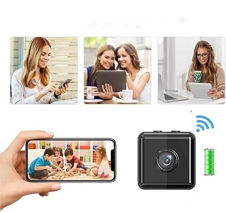 NOUVEAU RICHE Kabellose 1080P Mini-WLAN-Überwachungskamera – Überwachungskamera Innen & Aussen mit Nachtsicht, IP65 Wetterfest – SecureView