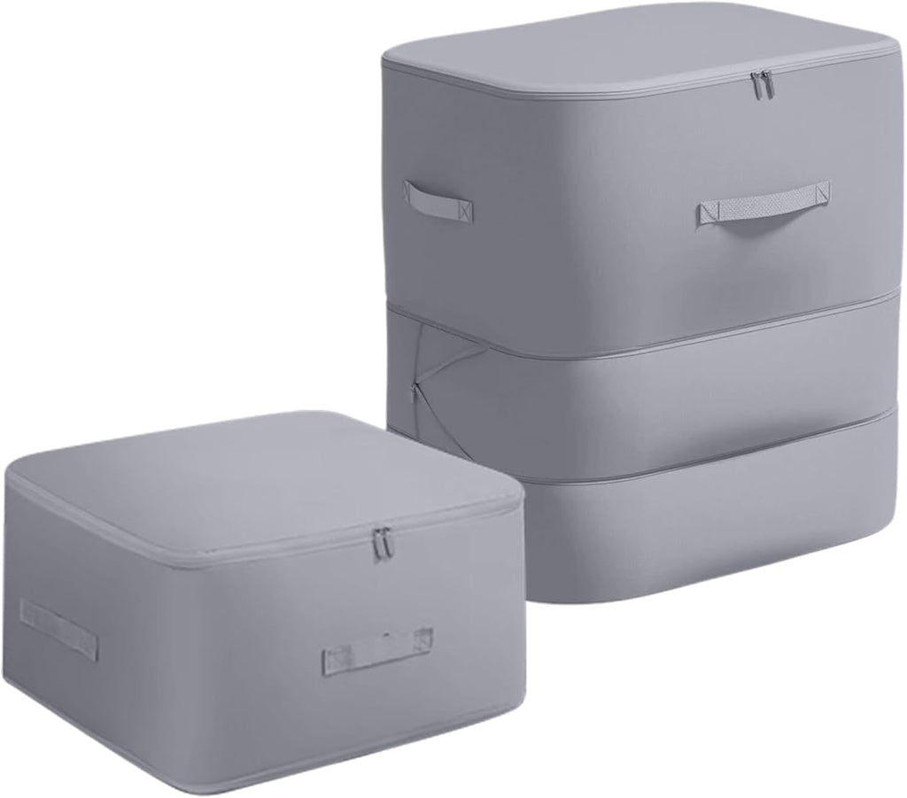 NOUVEAU RICHE Grosse staubdichte selbstkomprimierende Bettdecken-Aufbewahrungstasche – Aufbewahrungstasche für Bettdecken ohne Vakuumpumpe, 4 Farben – Corvina