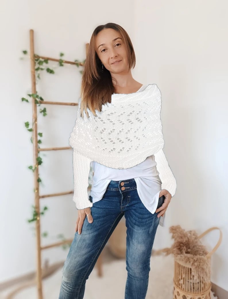 NOUVEAU RICHE Damen Strickschal Bequemer Stil Kuschelige Strickqualität