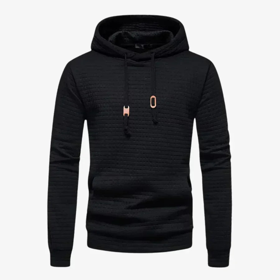 NOUVEAU RICHE Hoodie Karomuster Herren Lockerer Schnitt Kapuze Kordelzug
