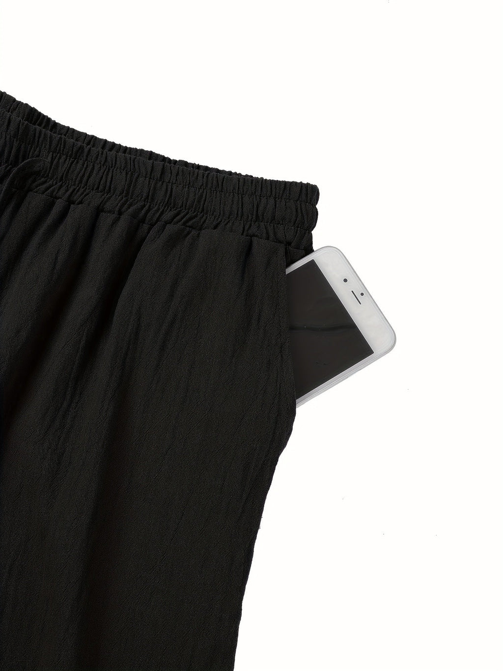 NOUVEAU RICHE Leinenhose Herren Elastischer Bund Lockere Atmungsaktiv