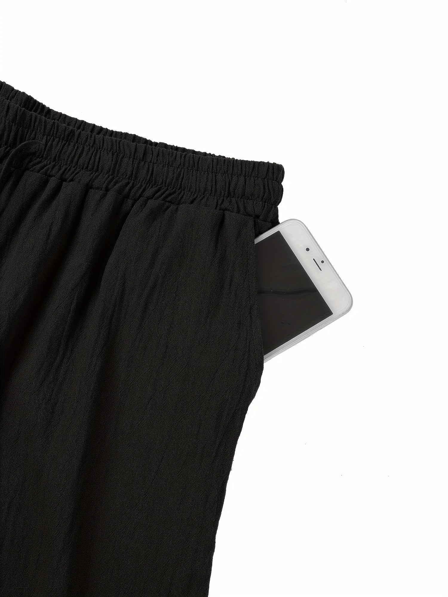NOUVEAU RICHE Leinenhose Herren Elastischer Bund Lockere Atmungsaktiv