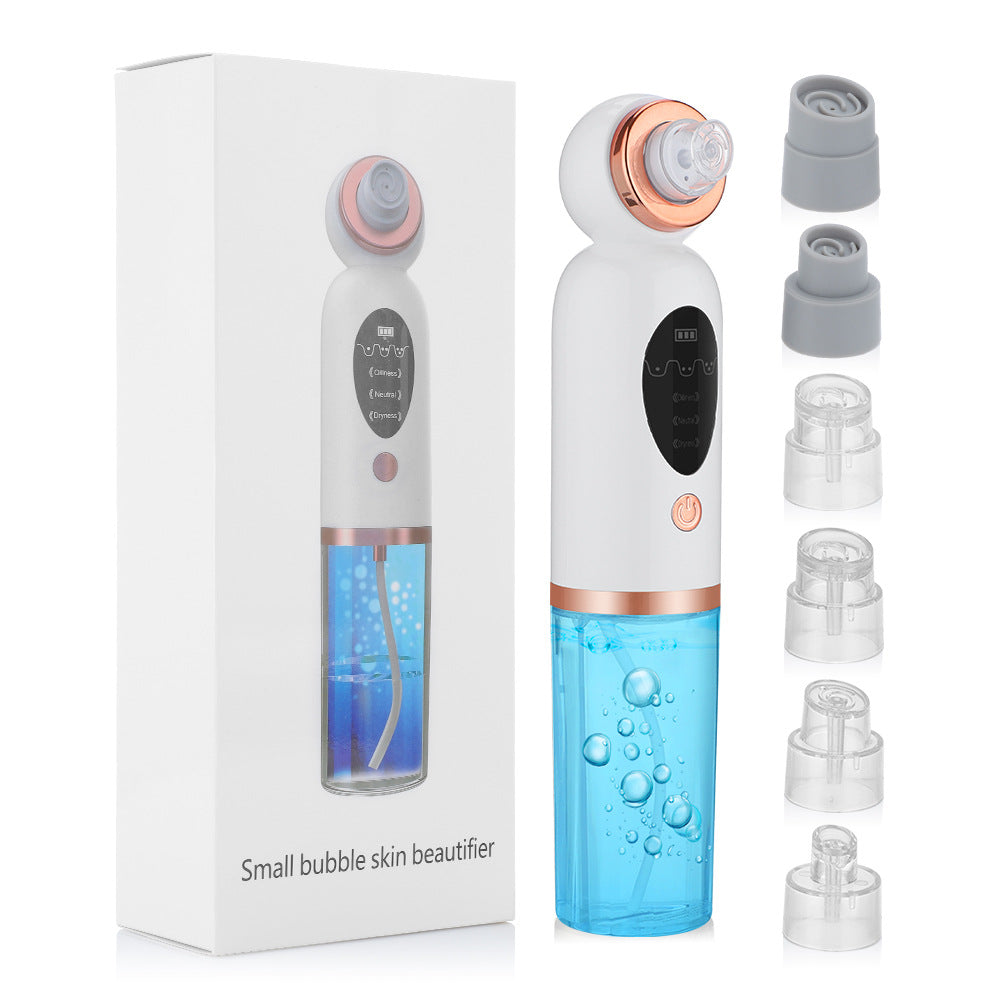 NOUVEAU RICHE Mitesserentferner und Hydrodermabrasion – Porenreiniger mit Vakuum & Hydrafacial Gerät für zu Hause, Wasser & Sauerstoff – HydraGlow