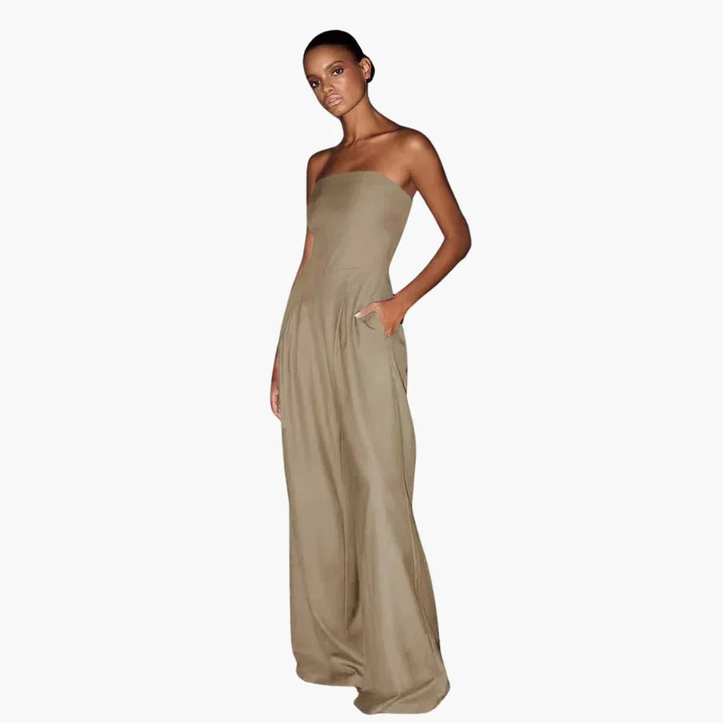 NOUVEAU RICHE Ärmelloser Jumpsuit Für Damen Mit Moderner Passform Khaki