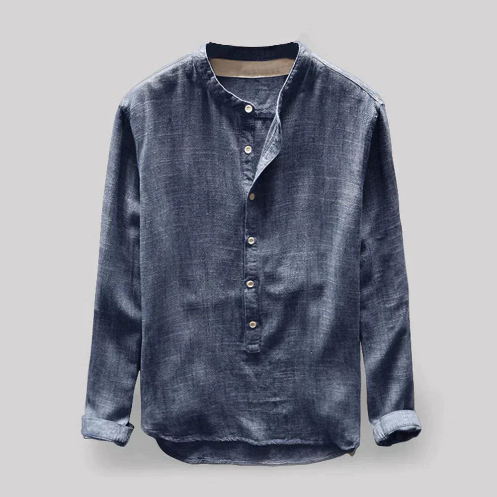 NOUVEAU RICHE Gavi - Klassische Oxford Herrenbluse Blau