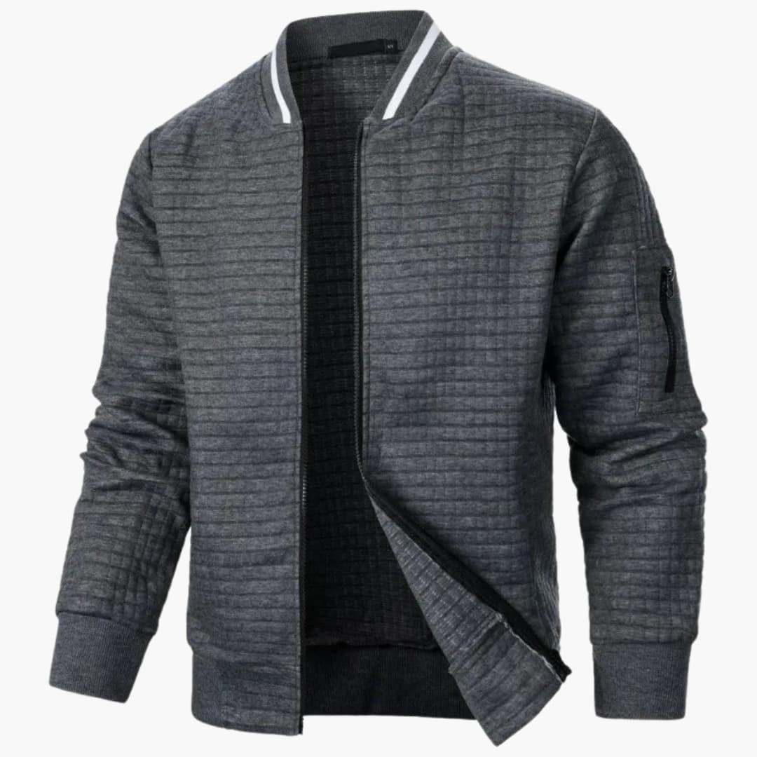 NOUVEAU RICHE Gepolsterte Herren Winterjacke Mit Wattierter Füllung Dunkelgrau