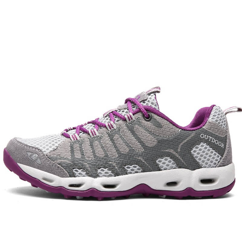 NOUVEAU RICHE Unisex Wander Schuhe Im Freien ABENTEUER IN DER NATUR Hellgrau Violett