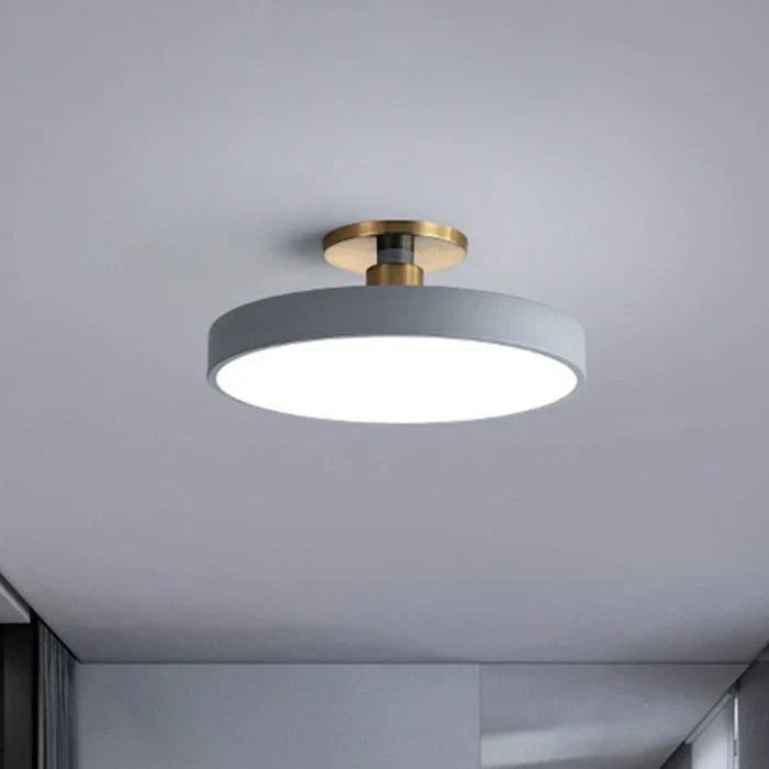 NOUVEAU RICHE LED-Deckenleuchte im nordischen Stil – Runde Deckenlampe für Schlafzimmer & Kinderzimmer, 30, 40 oder 49 cm, 6 Farben – NordicaGlow Grau