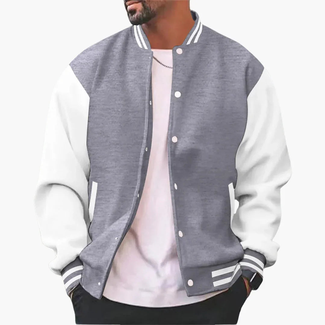 NOUVEAU RICHE Bomberjacke Herren Übergangsjacke Für Frühling Und Sommer Grau