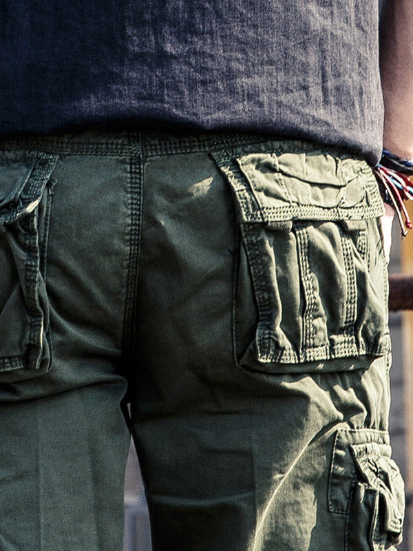 NOUVEAU RICHE Herren Baumwoll Cargo Hosen Für Outdoor Aktivitäten Mit Mehreren Taschen Atmungsaktiv Und Bequem