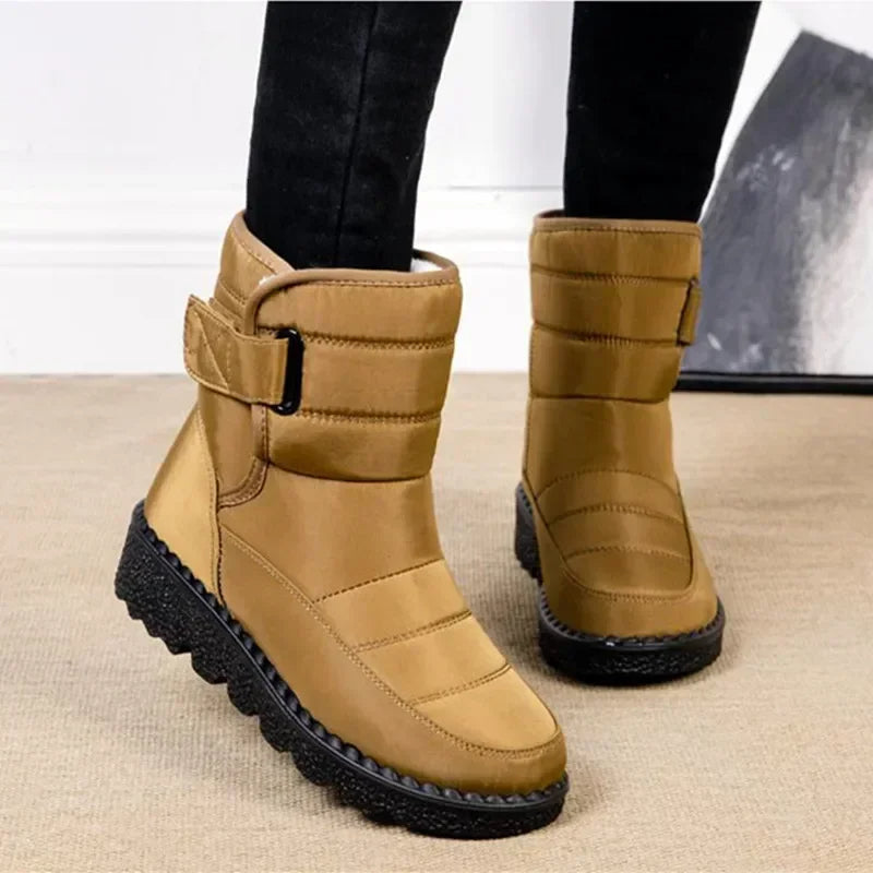 Ēden | Stiefel für Damen | Gestepptes Design Wadenhoch