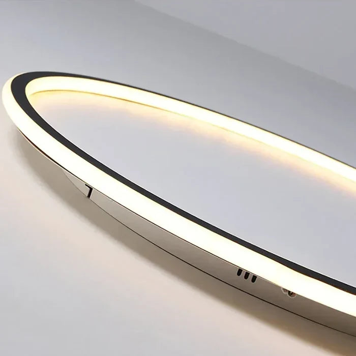 NOUVEAU RICHE Skandinavische runde Deckenleuchte – Moderne LED Deckenlampe rund, dimmbar, optional mit Fernbedienung, Ø 20–50 cm – AuroraSphere