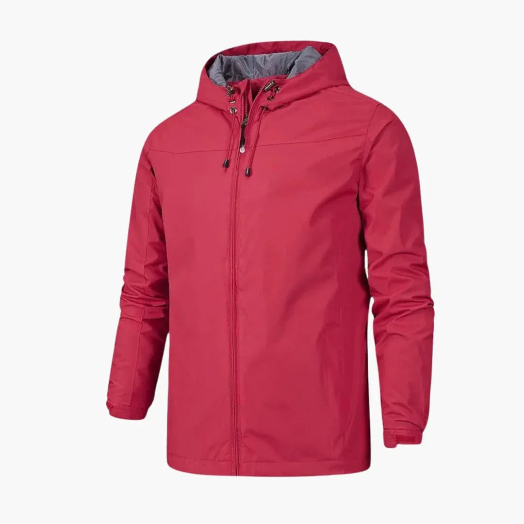 NOUVEAU RICHE Übergangsjacke Herren Wasserabweisend Schlanker Schnitt Rot