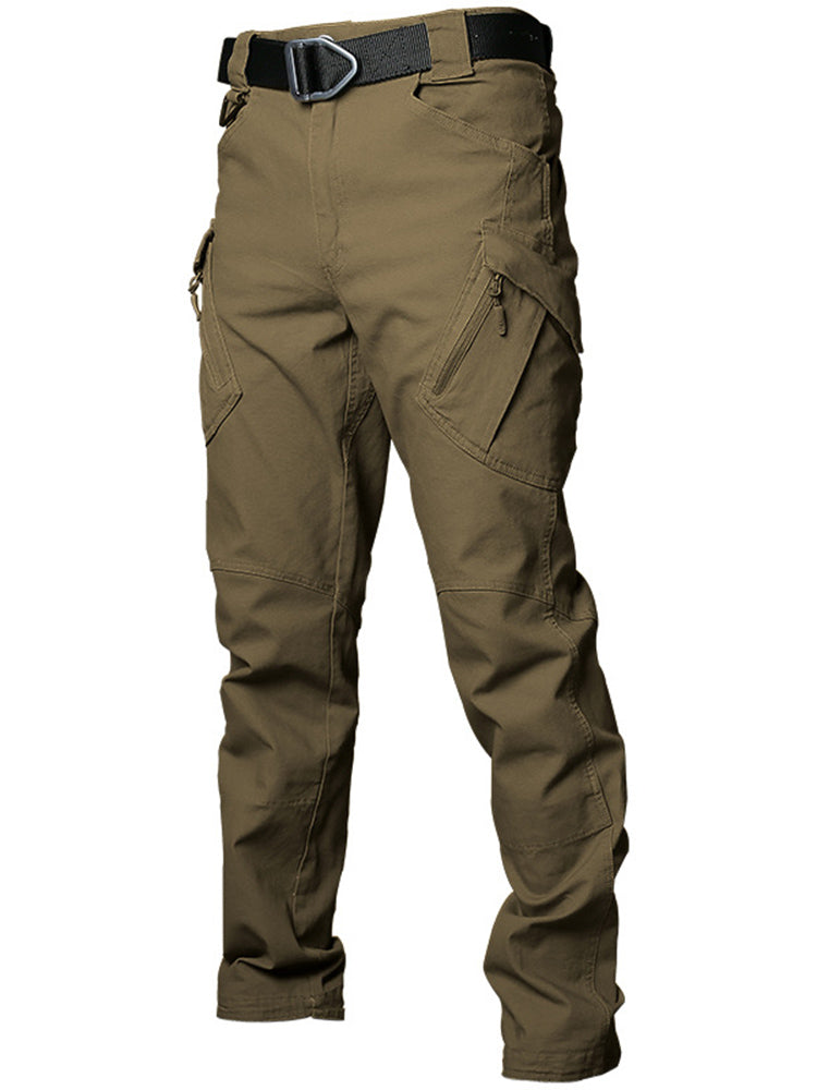 NOUVEAU RICHE Multitaschen Outdoor Gerade Bein Taktische Hose Slim Fit Aus 97 Prozent Baumwolle Mit Stretch Und Atmungsaktivem Stoff Für Herren Braun