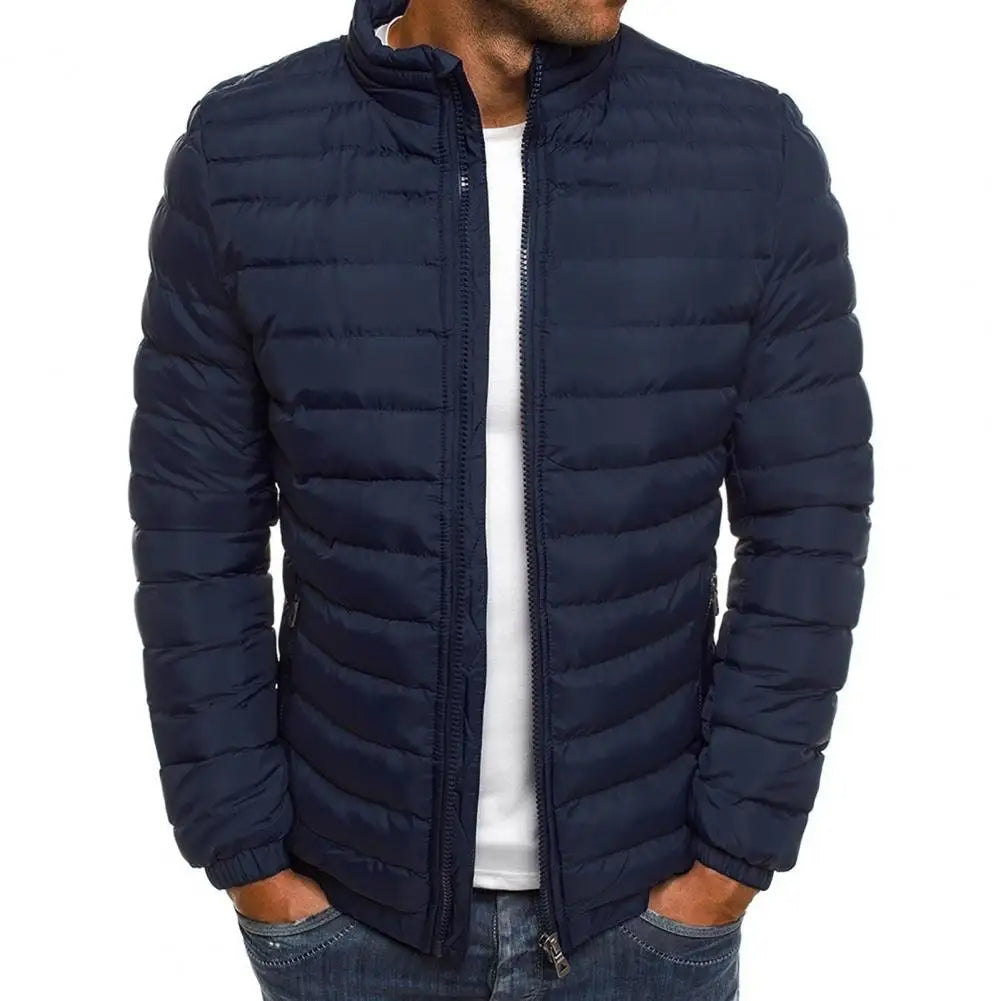 NOUVEAU RICHE Pufferjacke Herren Winter Daunengefüttert Wärme Stil Marine Blau