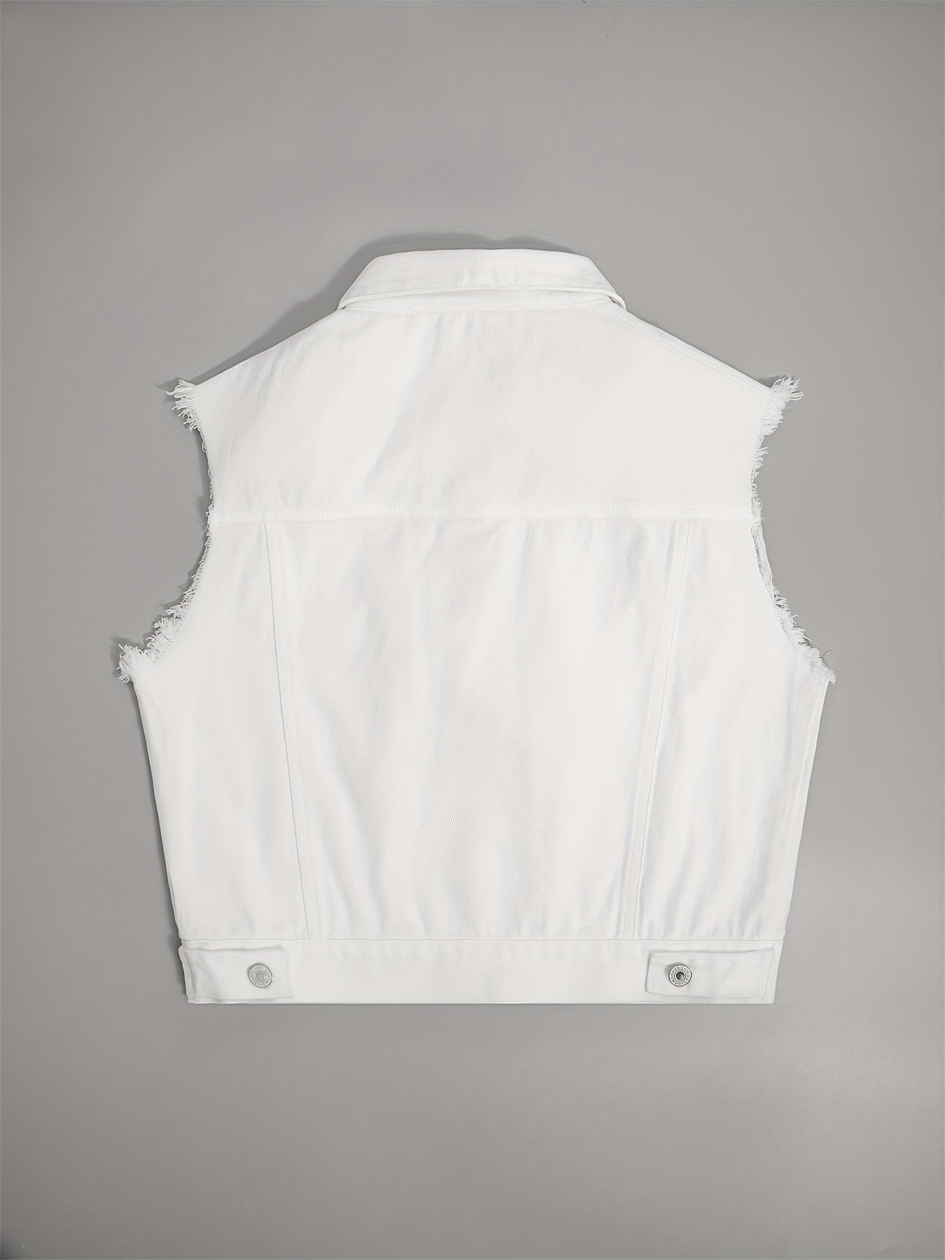 NOUVEAU RICHE Ärmellose Jeansjacke Pattentaschen Klassischen Denim Look