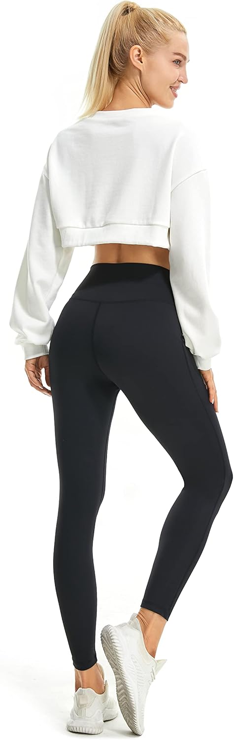 NOUVEAU RICHE Ausgestellte Yoga-Leggings – Flared Leggings Damen mit V-Bund, High Waist Bootcut Yogahose, 9 Farben, XS–2XL – Pamelo VFit