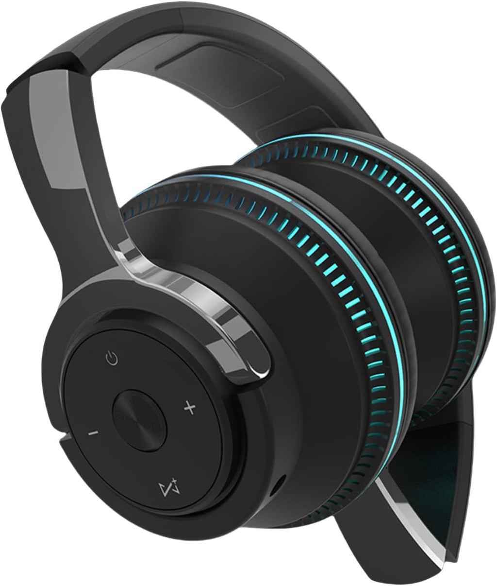NOUVEAU RICHE Faltbare kabellose Kopfhörer mit RGB-Beleuchtung – Bluetooth Over-Ear Kopfhörer mit LED, 24 h Akku, TF & AUX – Sonvix