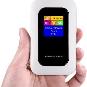 NOUVEAU RICHE Mobiler 4G WLAN-Router mit SIM-Karte – Mobiler Hotspot für Wohnmobil, Wohnwagen und Reisen, 10 Geräte, 150 Mbit/s