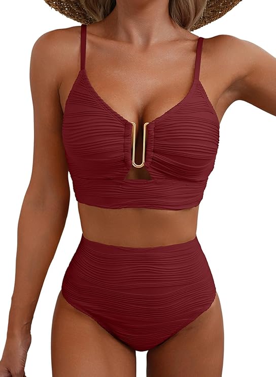 NOUVEAU RICHE Luma | Eleganter Bikini für ein selbstbewusstes Sommergefühl Burgunderrot