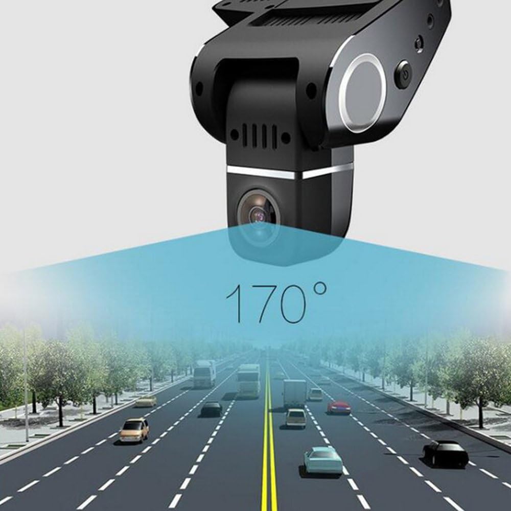 NOUVEAU RICHE Diskrete WLAN-Dashcam 1080P – Kleine Autokamera hinter dem Rückspiegel, 170° Weitwinkel, G-Sensor & Loop-Aufnahme