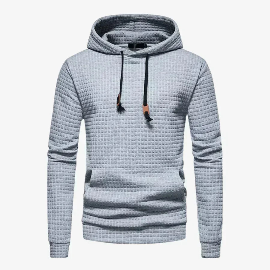 NOUVEAU RICHE Hoodie Karomuster Herren Lockerer Schnitt Kapuze Kordelzug