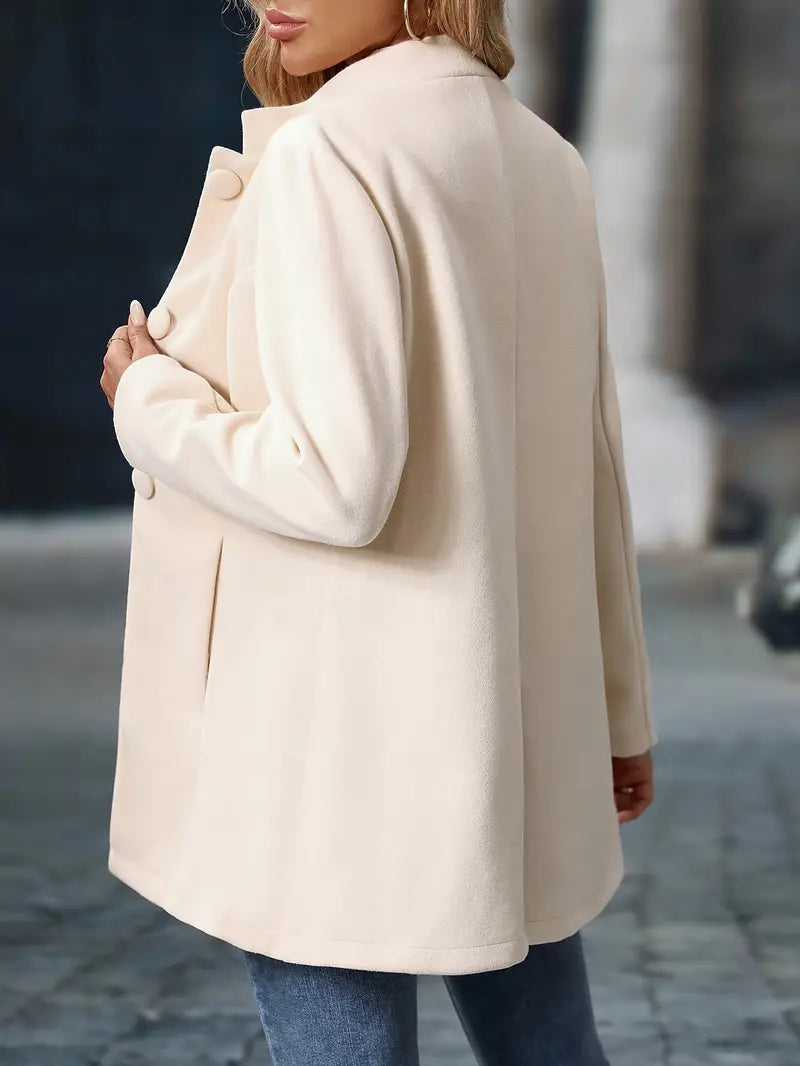 NOUVEAU RICHE Klassische Taillierte Jacke – Damen Jacke mit schmeichelhafter Silhouette, elegant, Beige, Schwarz oder Khaki, S–2XL – Luna