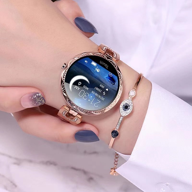 NOUVEAU RICHE Wasserdichte Smartwatch Stilvolle Funktionsuhr Aktivsport