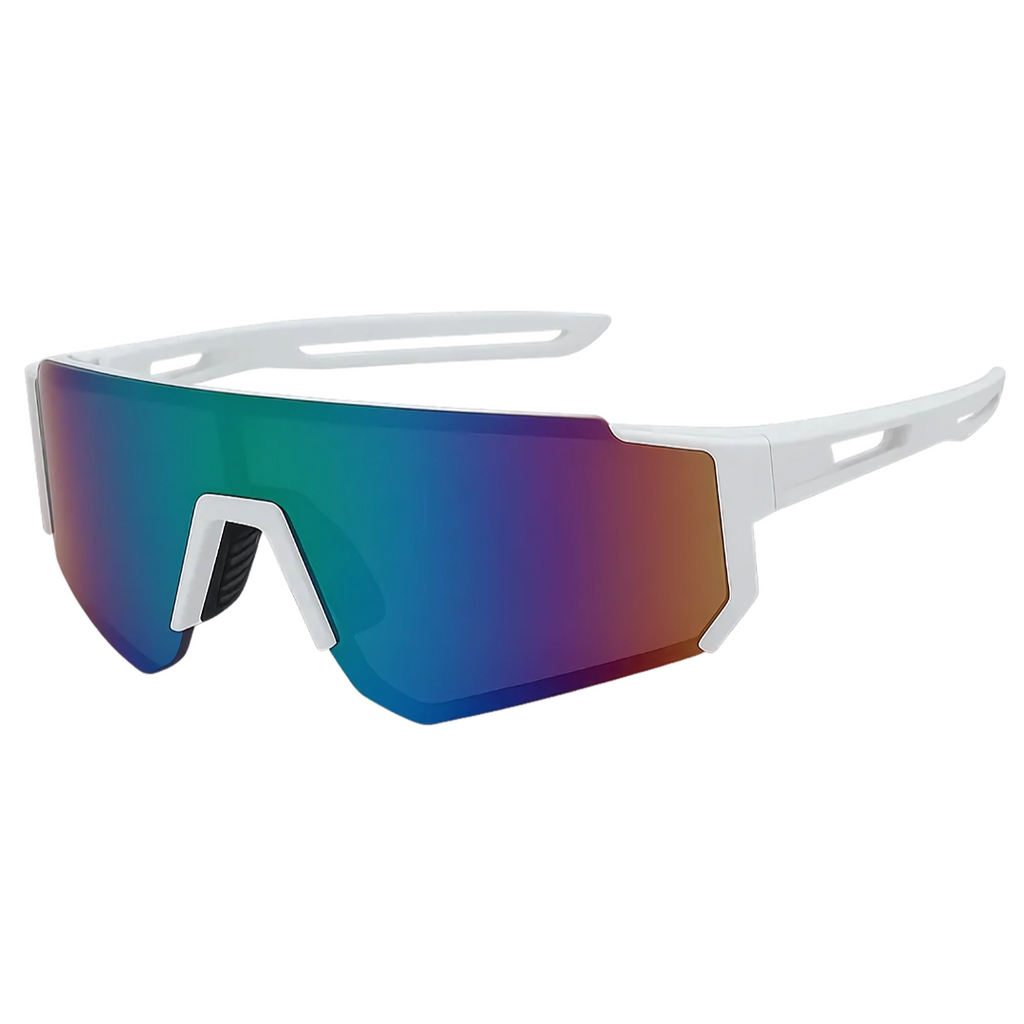 NOUVEAU RICHE Sport-Sonnenbrille Weiß Futuristisches Design Gestell Galaxy Weiß