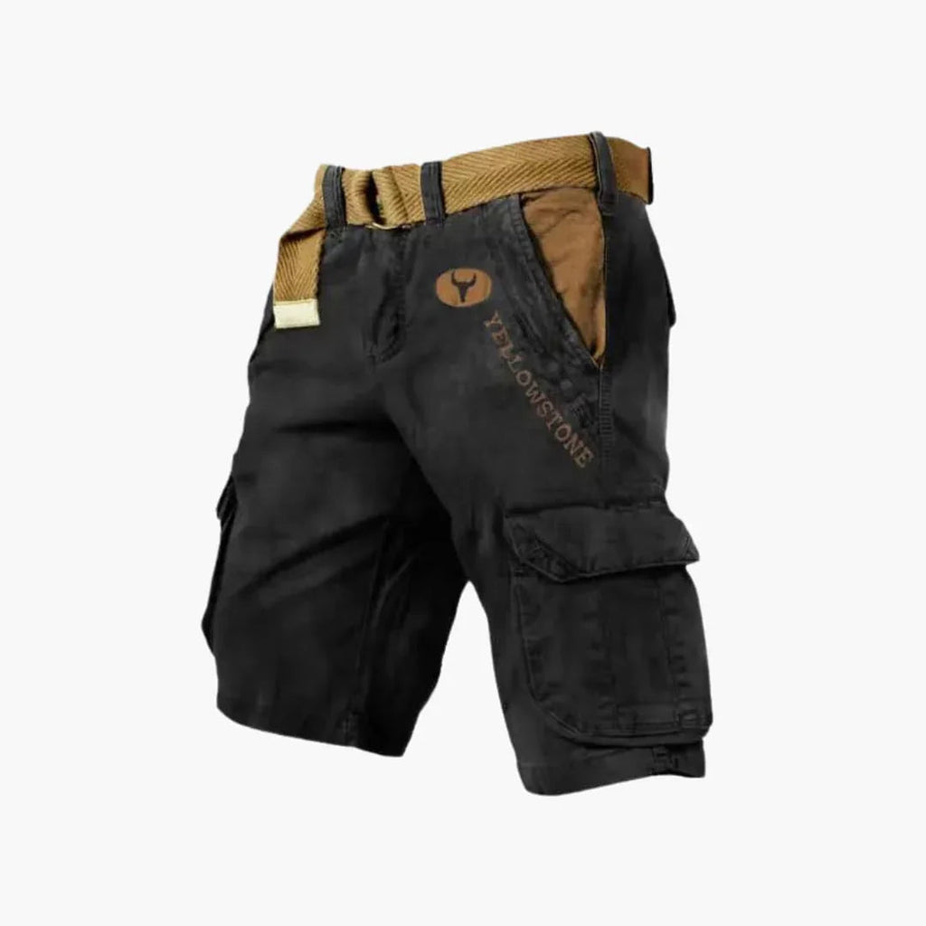 NOUVEAU RICHE Cargo Shorts Herren Mit Funktionstaschen Und Viel Stauraum Schwarz