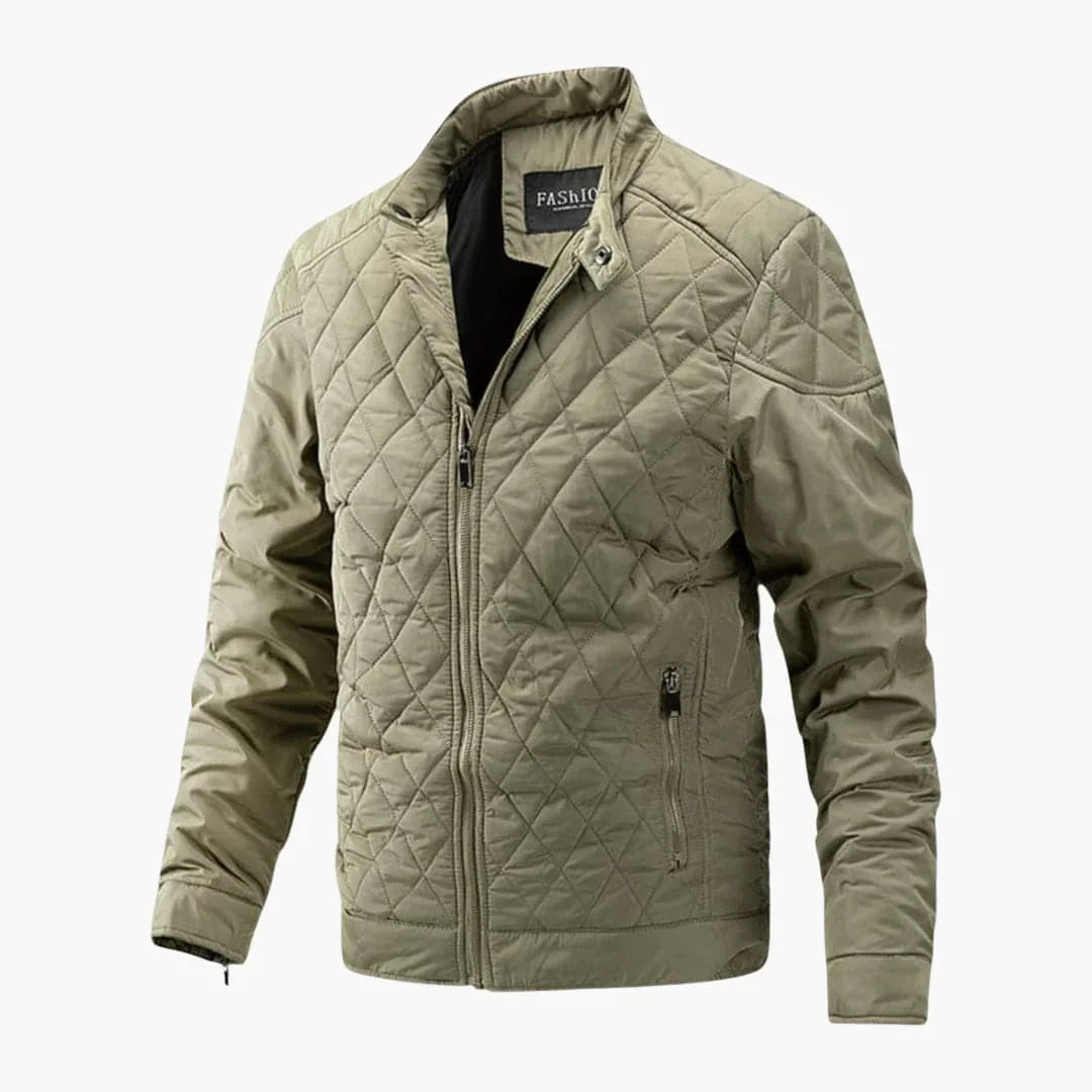NOUVEAU RICHE Karierte Jacke Für Herren Vielseitig Kombinierbar Alltagsstil Khaki