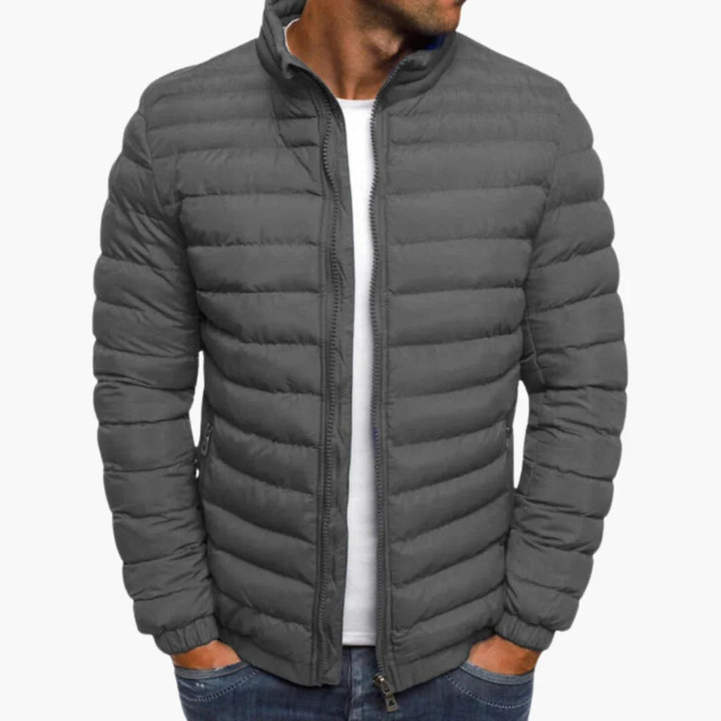 NOUVEAU RICHE Gesteppt Freizeitjacke Herren Mit Isoliertem Innenfutter Grau