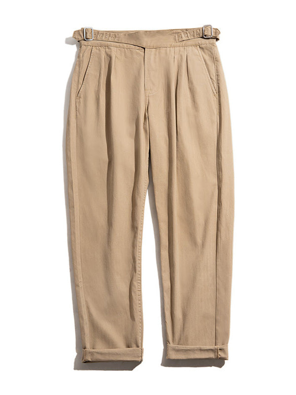 NOUVEAU RICHE Herren Vintage Inspirierte Gurkha Hosen Gerade Freizeit Hosen Mit Elastischer Anpassung Für Optimalen Tragekomfort