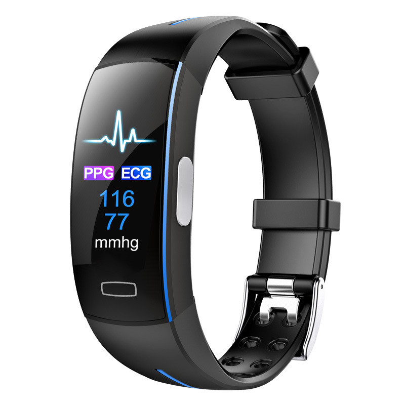 NOUVEAU RICHE Smarter Fitness Tracker mit Pulsmesser – Aktivitäts- & Schlaftracking, Benachrichtigungen, OLED, IP67, iOS & Android Schwarz Blau