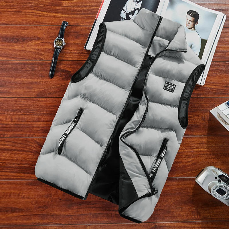 NOUVEAU RICHE Herren Weste Winddicht Wasserdicht Blau Reißverschlusstaschen Grau