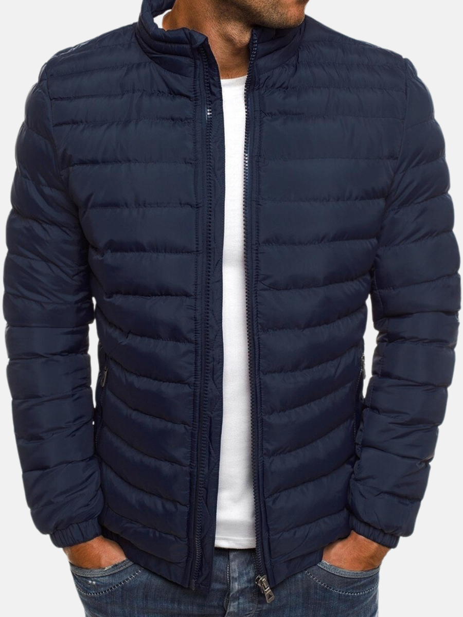 NOUVEAU RICHE Stylische Steppjacke für Herren – Leichte, warme und modische Outdoor-Jacke für den Herbst und Winter Marineblau