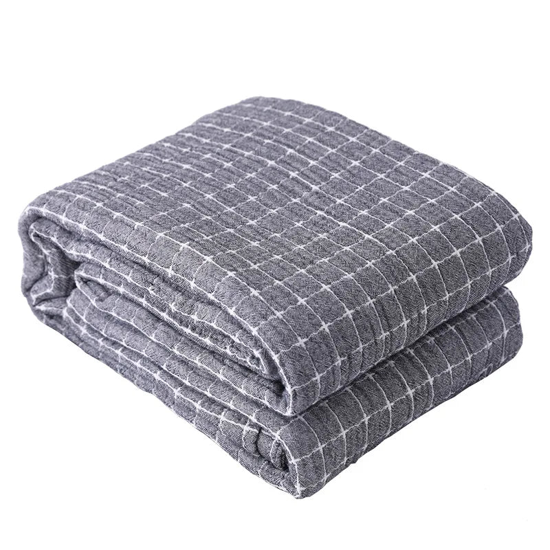 NOUVEAU RICHE Einfache Casual-Baumwolldecke – Leichte Musselin Decke & Tagesdecke für Bett und Sofa, Atmungsaktiv, Ganzjährig – BreezyCotton