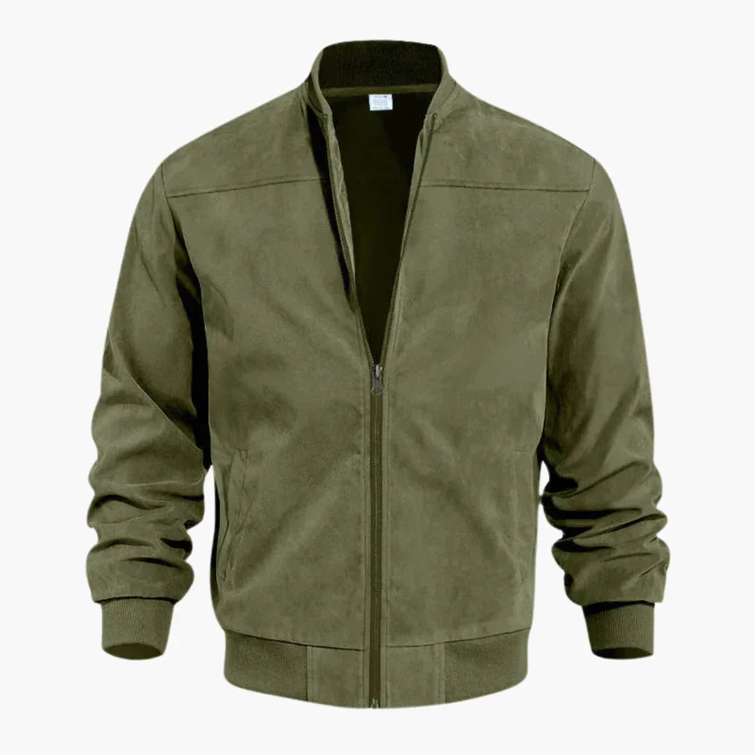 NOUVEAU RICHE Herren Jacke Strukturierte Mit Funktionalen Details Schlicht Grün