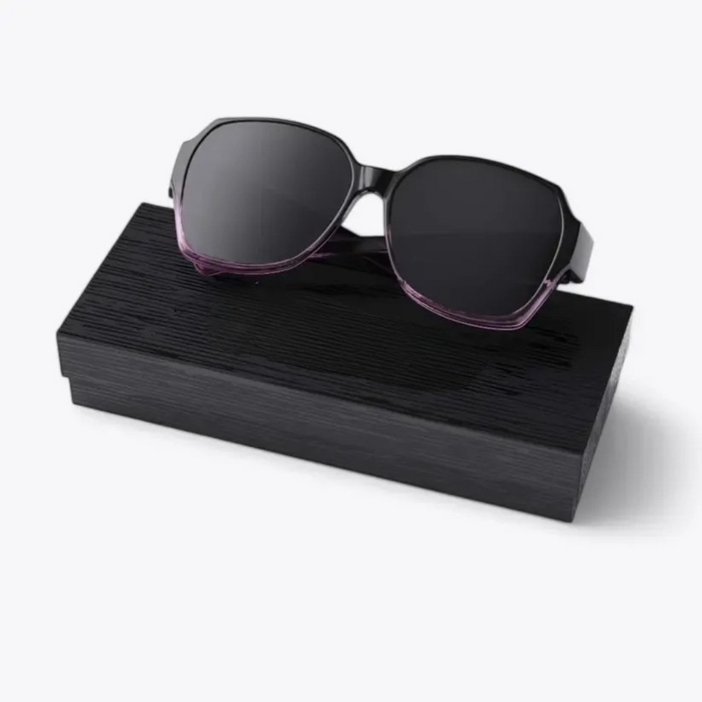 NOUVEAU RICHE Überzieh-Sonnenbrillen Polarisierte Gläser Für Alltag Schwarz Orchidee