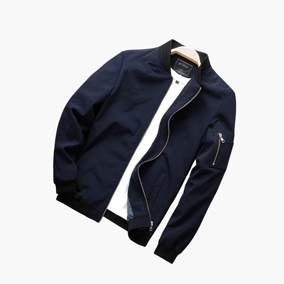 NOUVEAU RICHE Bomberjacke Slim Fit Herren Leicht Für Frühling Sommer