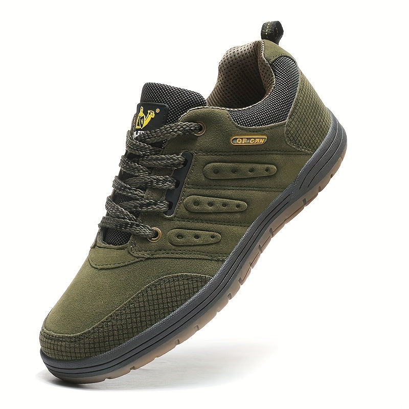 NOUVEAU RICHE Herren-Wanderschuhe Robuste Schnüren Strukturierte Außensohle Olivegrün