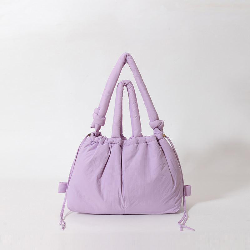 NOUVEAU RICHE Schultertasche Damen Große Alltagstasche Mit Komfortgriffen Lila