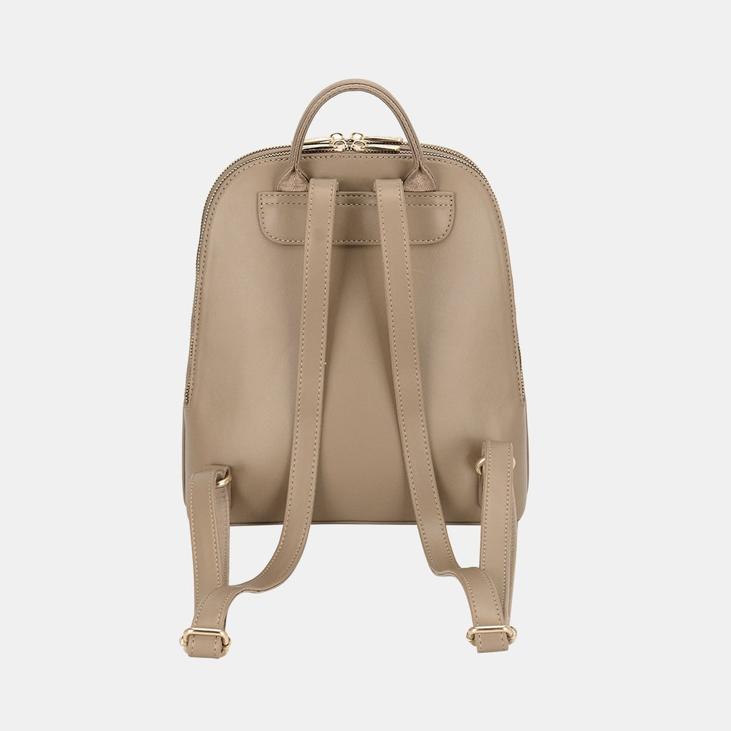 NOUVEAU RICHE Damen Leder Rucksack - Voller Reißverschluss & Oberer Griff - Backpack