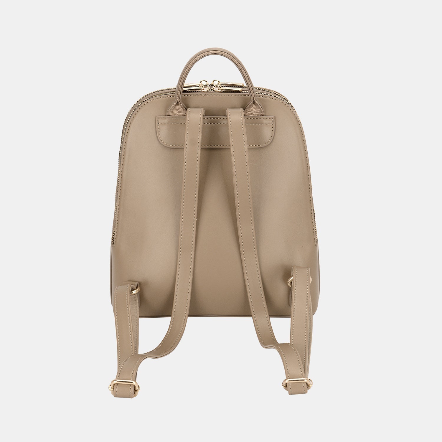 NOUVEAU RICHE Damen Leder Rucksack - Voller Reißverschluss & Oberer Griff - Backpack