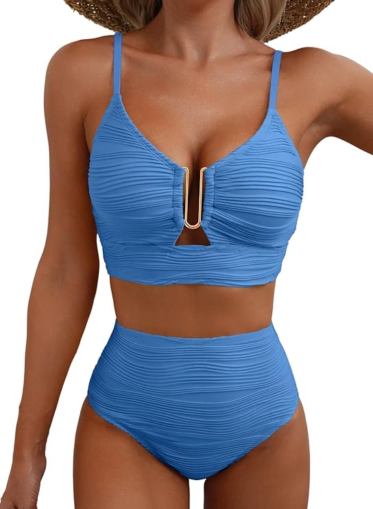 NOUVEAU RICHE Luma | Eleganter Bikini für ein selbstbewusstes Sommergefühl Blau