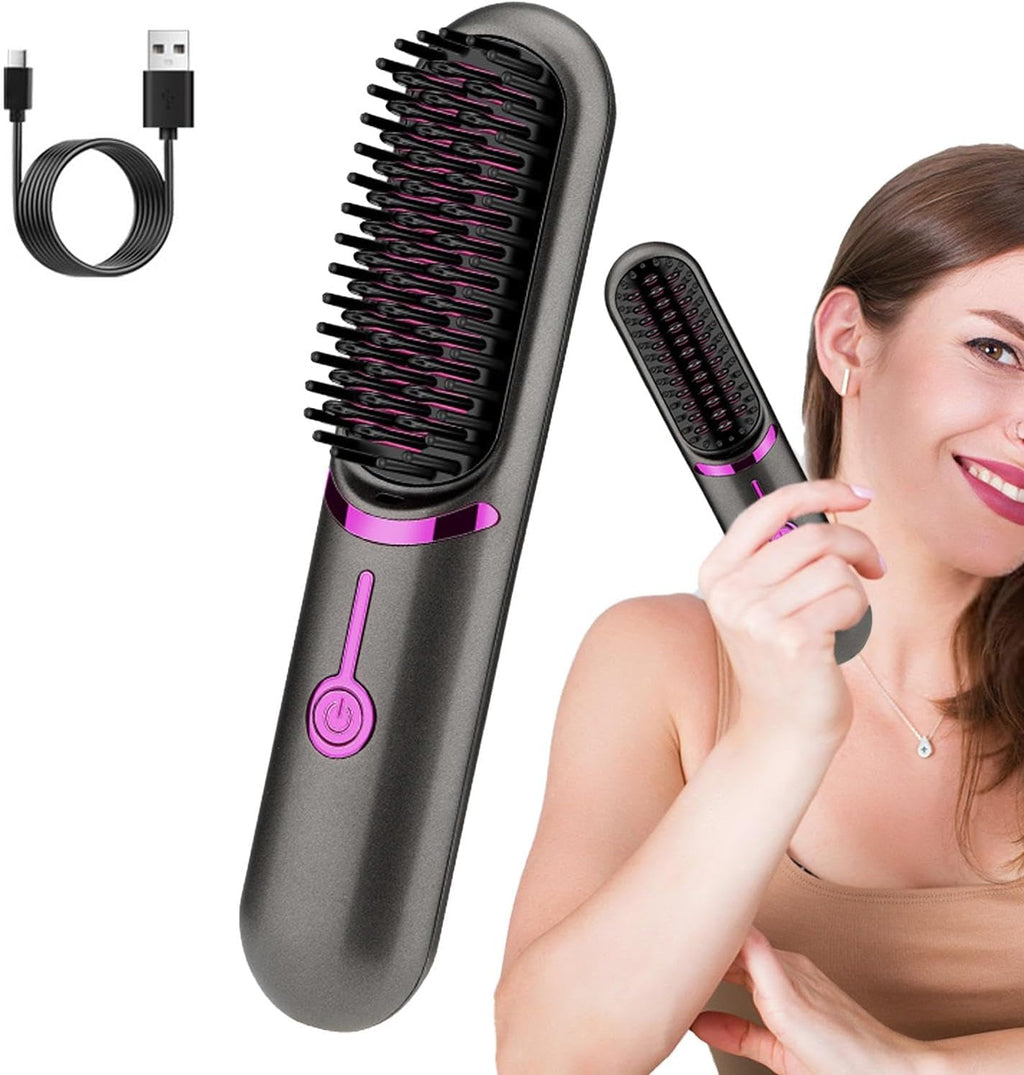 NOUVEAU RICHE Kabelloser Haarglätter – Akku Glätteisen mit Keramikbeschichtung, USB, 3 Hitzestufen, Mini Reisegrösse – Lumea