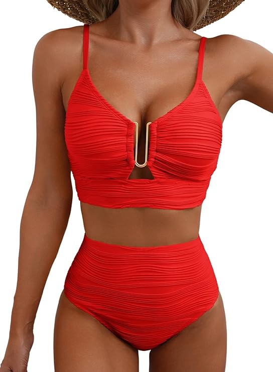 NOUVEAU RICHE Luma | Eleganter Bikini für ein selbstbewusstes Sommergefühl Rot